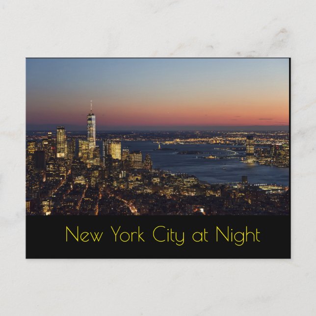 Carte Postale New York City la nuit (Devant)