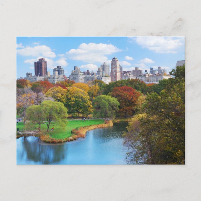 Carte Postale New York City Manhattan Central Park Panorama (Devant)