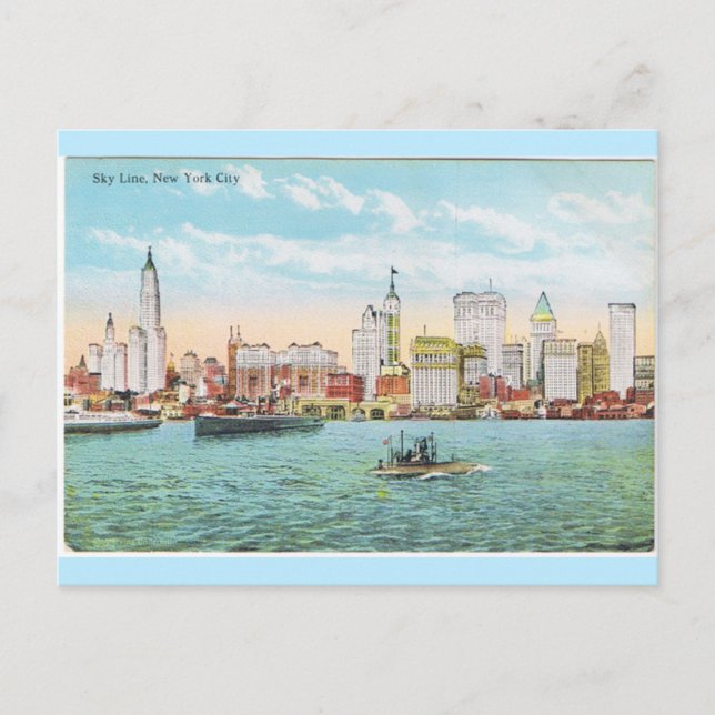 Carte Postale New York City Old Skyline (Devant)