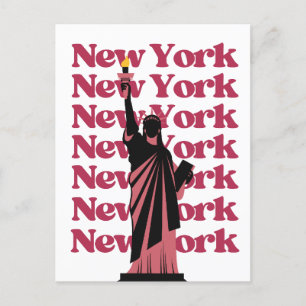 Carte Postale New York City Rose Black Voyage NYC