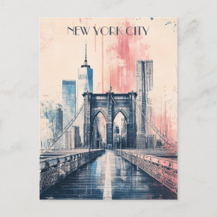 Carte Postale New York City Travel