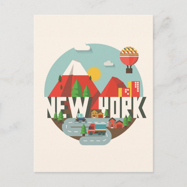 Carte Postale New York en design (Devant)