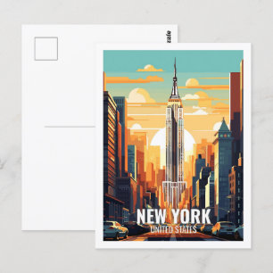 Carte Postale New York États-Unis célèbres lieux de voyage