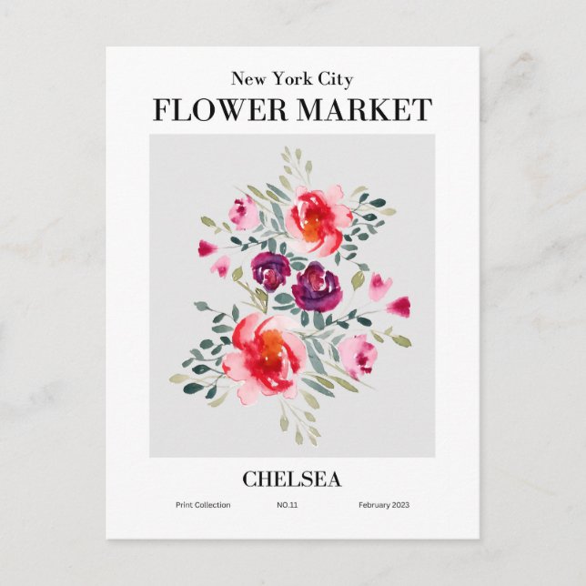 Carte Postale New York Flower Market, Chelsea Postcard (Devant)