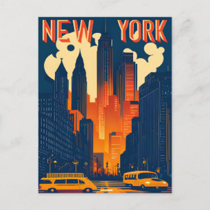 Carte Postale New York la nuit, Voyage