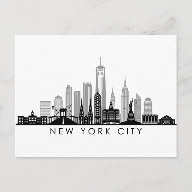 Carte Postale NEW YORK Manhattan USA City Skyline (Devant)