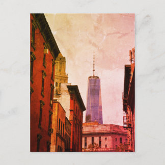 Carte Postale New York NYC couleur ville vintage