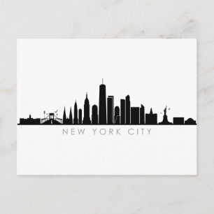 Carte Postale NEW YORK NYC Manhatten USA City Skyline Silhouette