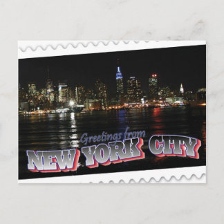 Carte Postale New York Skyline à Night Empire State