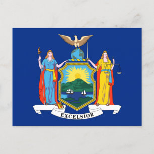 Carte Postale New York : The Empire State, Home Big Apple Flag