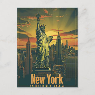 Carte Postale New York - Une Lady Liberty