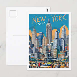 Carte Postale New York USA célèbre Travel Place