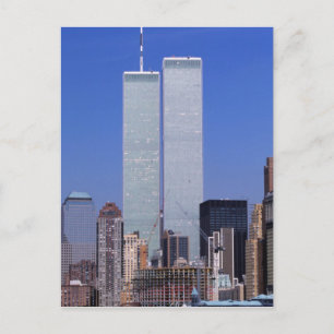 Carte Postale New York, USA. Tours jumelles du célèbre Monde