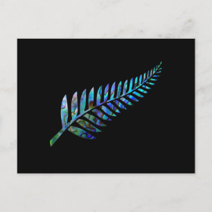 CARTE POSTALE NEW ZEALAND FERN SIMPLE PAUA
