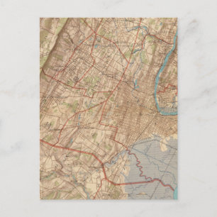 Carte Postale Newark et Elizabeth, New Jersey