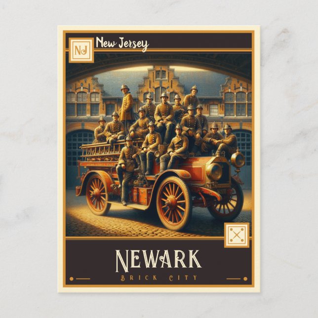 Carte Postale Newark, New Jersey | VINTAGE (Devant)