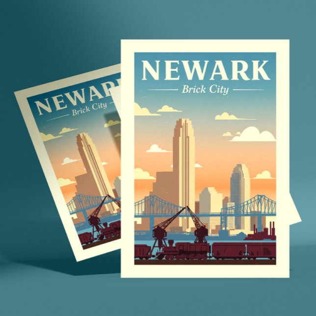Carte Postale Newark New Jersey vintage (Créateur téléchargé)