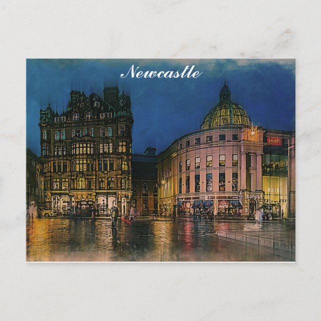 Carte Postale Newcastle Angleterre Artistique (Devant)