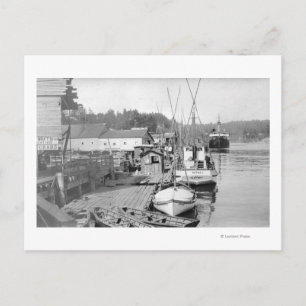 Carte Postale Newport, Oregon Waterfront Vue des bateaux de pêch