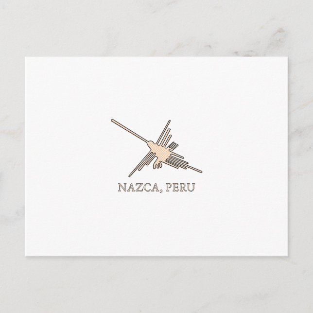 Carte Postale Newsprint de Nazca Hummingbird (Devant)