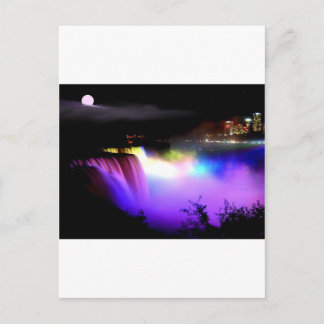 Carte Postale Niagara-Chute-sous-projecteur-à-nuit