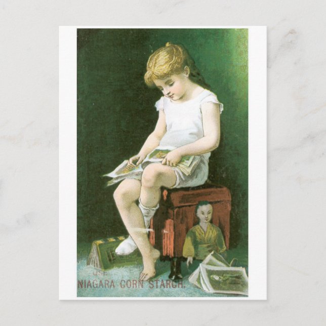 Carte Postale Niagara Corn Starch Girl Reading (Devant)