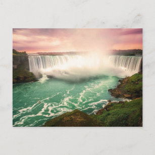 Carte Postale Niagara Falls, Canada coucher de soleil stylisé