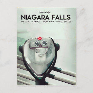 Carte Postale Niagara Falls - USA - affiche de voyage Canada Vin
