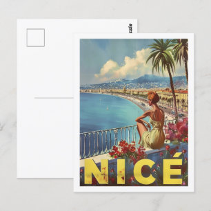 Carte Postale Nice France Vintage Lieu de voyage célèbre