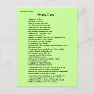 Carte postale Nicene Creed ~ Personnalisable