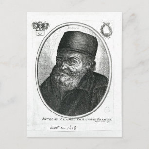 Carte Postale Nicolas Flamel gravé par Balthazar Moncornet