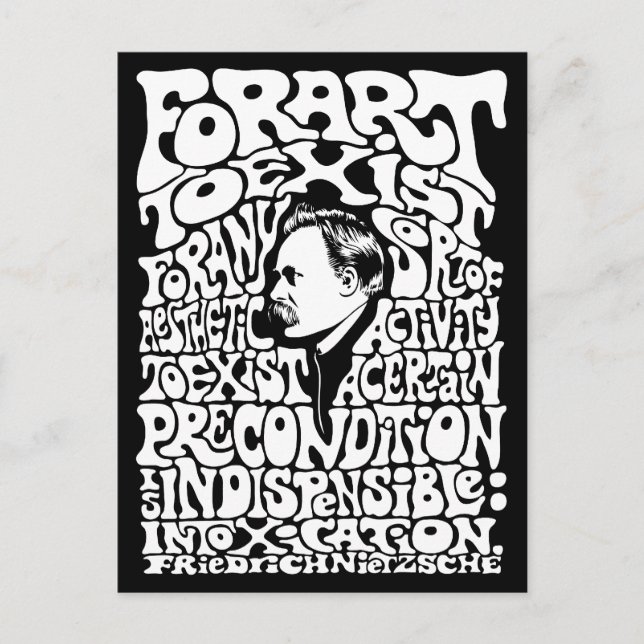 Carte Postale Nietzsche - Art (Devant)
