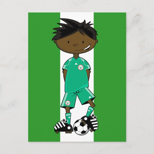 Carte Postale Nigeria Coupe du monde de football garçon (Devant)