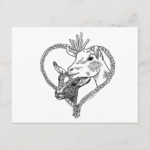 Carte Postale Nigerian Head in Heart