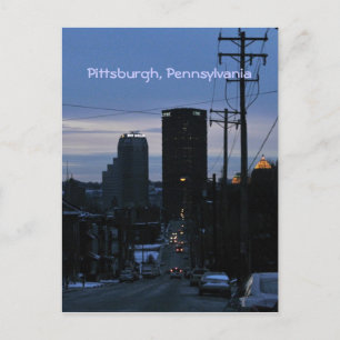 Carte Postale Night Falls on Pittsburgh, PA