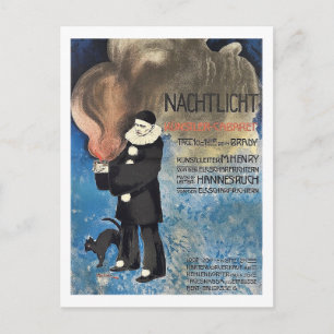 Carte Postale Night Light Kuntsler Cabaret, 1906 Vintage alleman