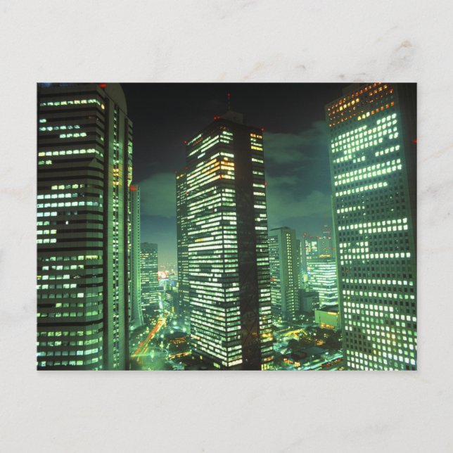 Carte Postale Nightscape, Shinjuku, Tokyo, Japon (Devant)