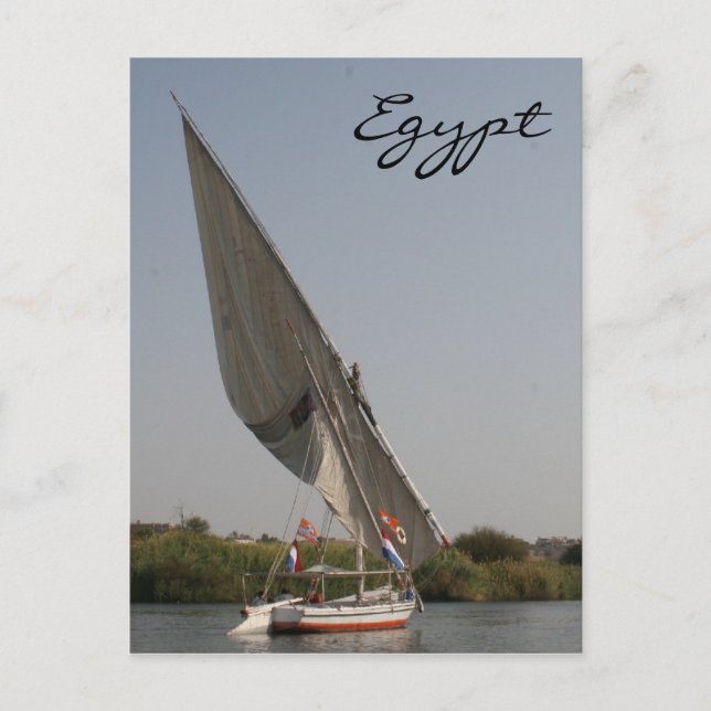 Carte Postale nile felouque egypte (Devant)