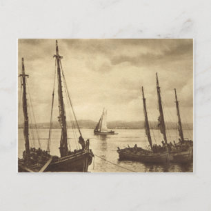 Carte Postale N'importe qui pour les huîtres ! Bateaux de pêche
