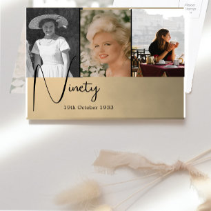 Carte Postale Ninetieth 90e anniversaire Photo Collage Invitatio
