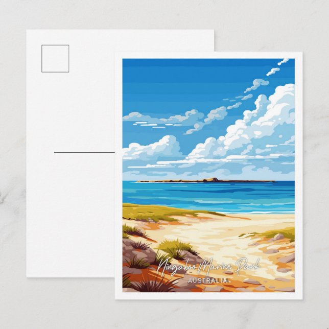 Carte Postale Ningaloo Marine Park Australie Illustration de voy (Devant / Derrière)