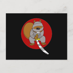 Carte Postale Ninja Beaver