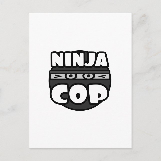 Carte Postale Ninja Cop (Devant)