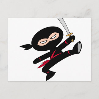 CARTE POSTALE NINJA D'ENFANT !