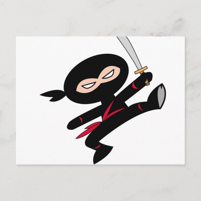 CARTE POSTALE NINJA D'ENFANT ! (Devant)