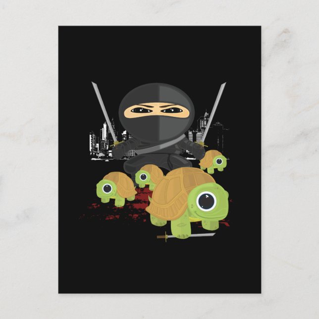 Carte Postale Ninja et tortues (Devant)