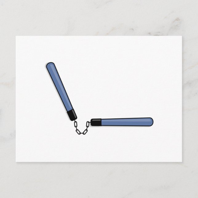 Carte Postale Ninja Nunchucks (Devant)