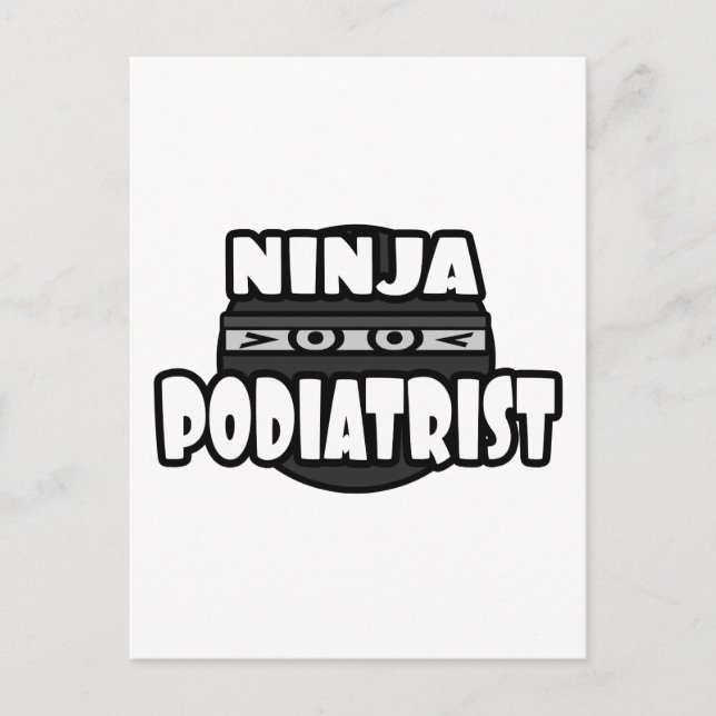 Carte Postale Ninja Podiatrist (Devant)