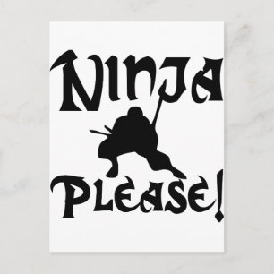 Carte Postale Ninja S'Il Vous Plaît !