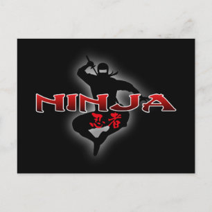 Carte Postale Ninja Silhouette